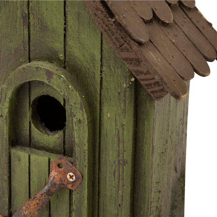 11.61"H Distressed Wooden Birdhouse