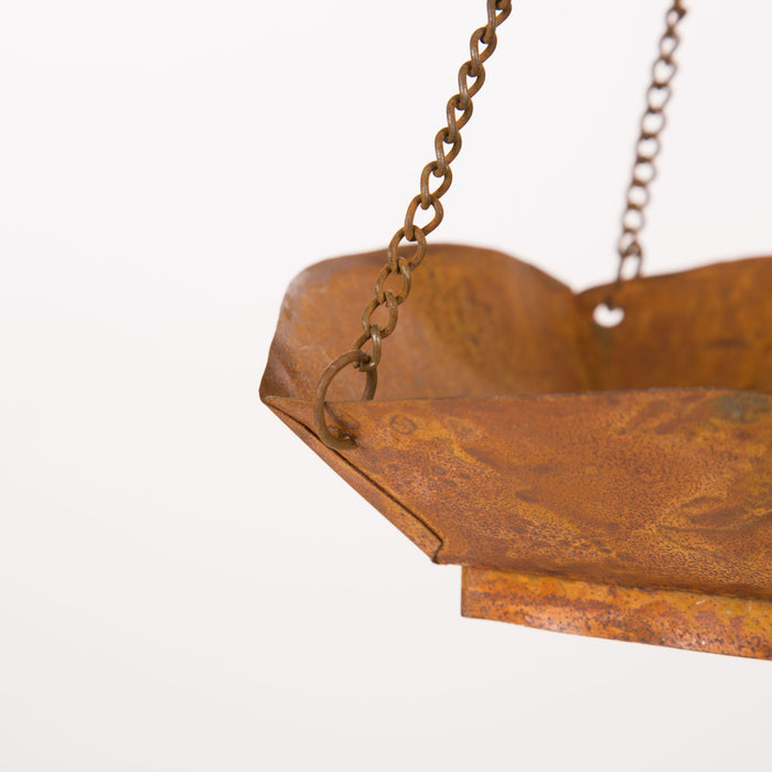 12.91"H Rustic Garden Distressed Wooden Decorative Birdhouse With Bird Bath