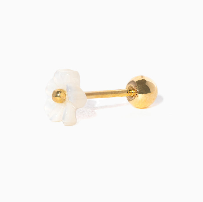 14k Solid Gold Oopsie Daisy Ball Back Stud