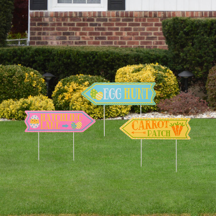 38"H Easter Metal Yard Stake or Wall Décor, Set of 3