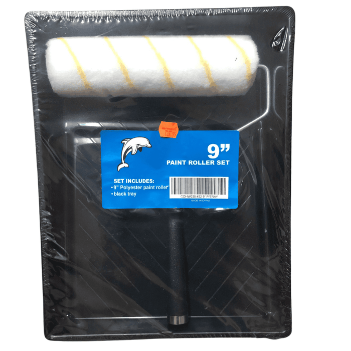 9" Paint Roller Set, Black Tray with 9" Polyester Paint Roller - COHW038 #32 MEGA