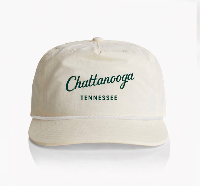 Chattanooga Nylon Rope Hat, Ecru / Forest Green