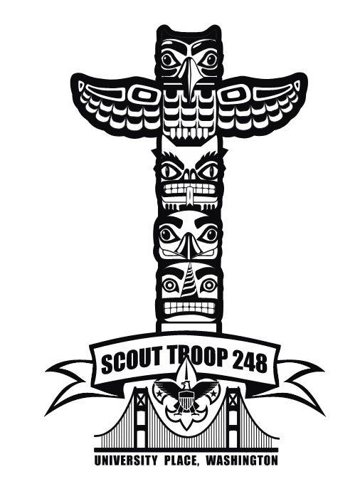 Add Scout Troop 248 Totem Logo to Back