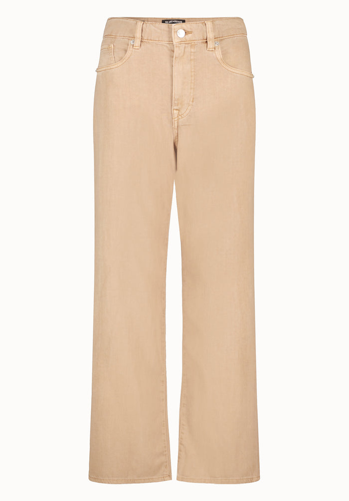 Buffalo Women Pants Brown Denim Denim Pants Stretch High-Rise 5-Pocket Design
