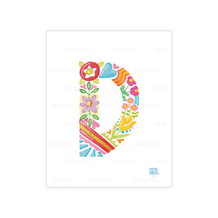 Alphabet Garden Letter D Small Print