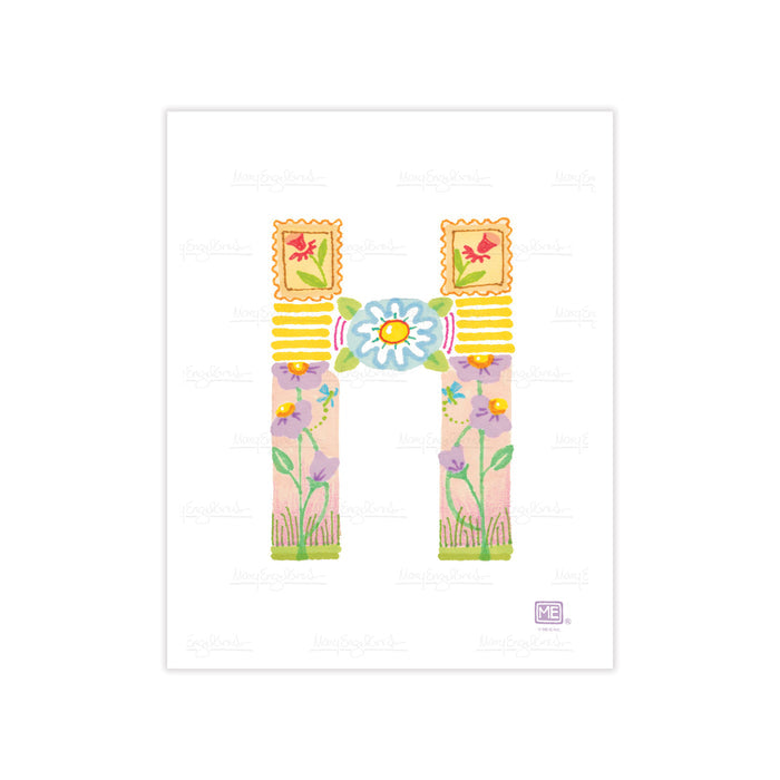 Alphabet Garden Letter H Small Print