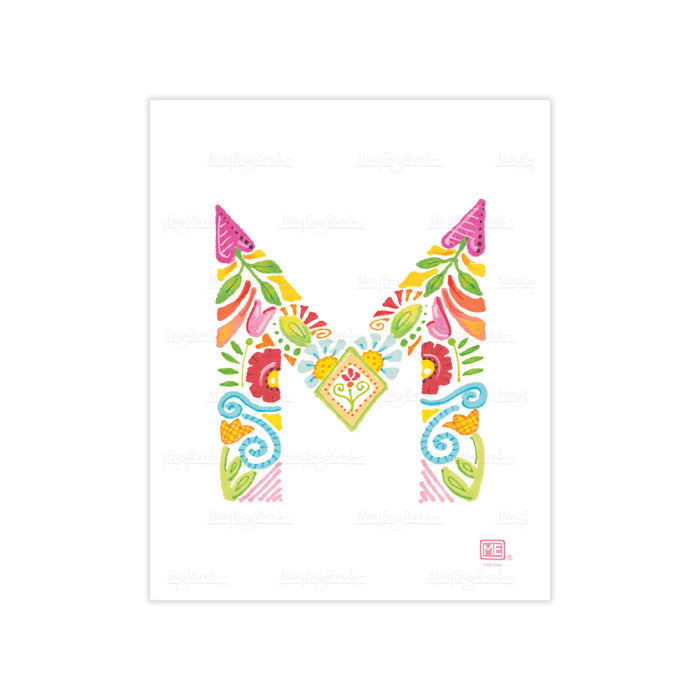 Alphabet Garden Letter M Small Print