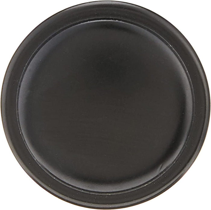 AmazonBasics Button Mushroom Cabinet Knob 1.25in Diameter Flat Black 25Pack