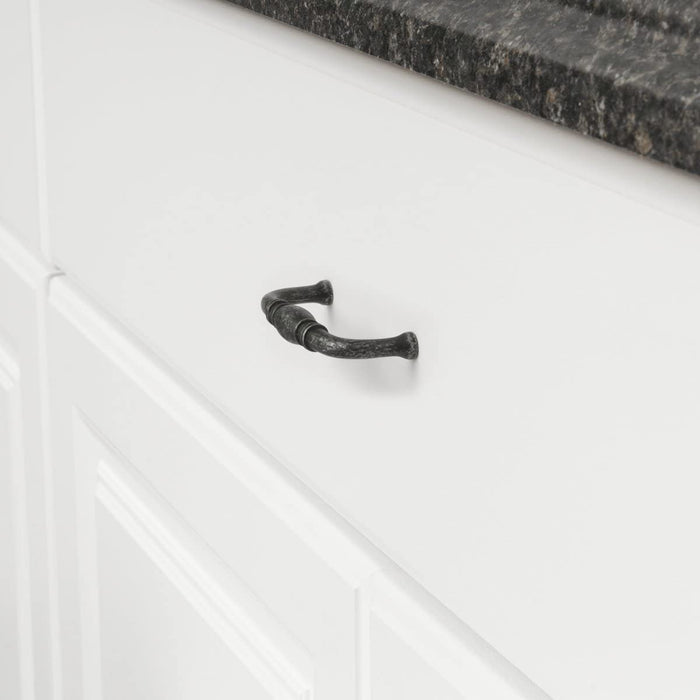 AmazonBasics Traditional Drawer Cabinet Handle, Antique Silver 10-Pack