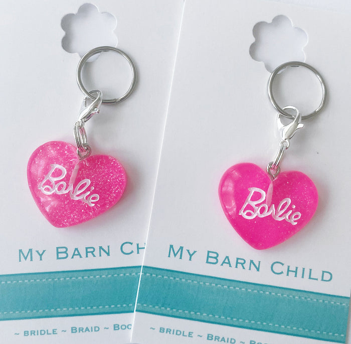 Bridle Charm: Barbie Glitter Heart 🩷 NEW