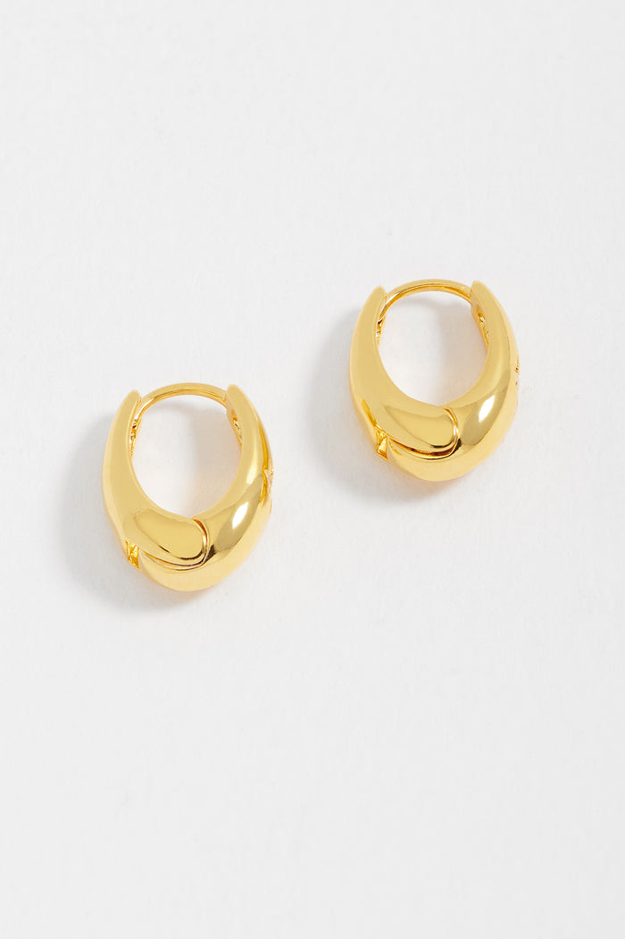Chunky North Star Hinge Hoops
