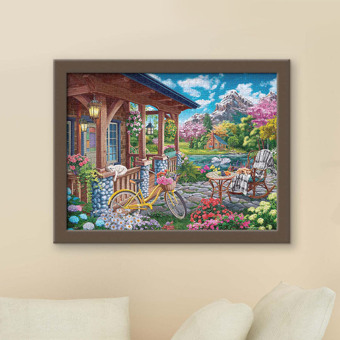 Where cozy cottages and vibrant colors gather by the lake — a puzzle full of delight.