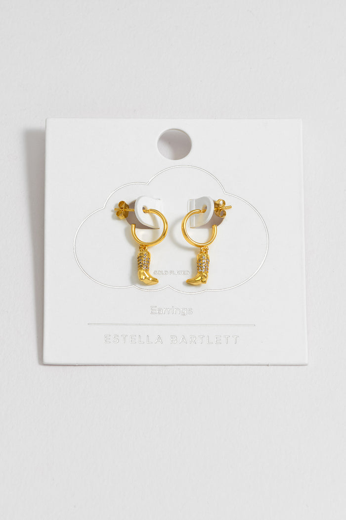Cowboy Boot Hoop Earrings