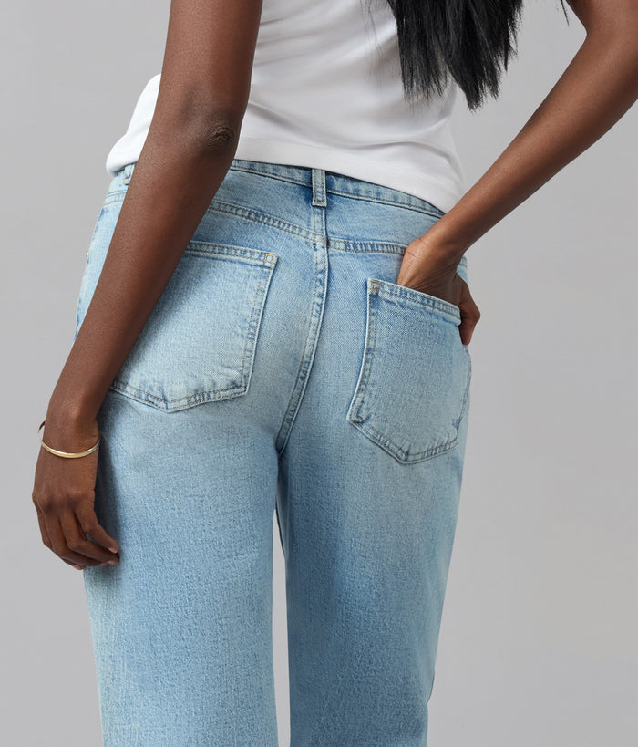 DENVER-WB High Rise Straight Jeans