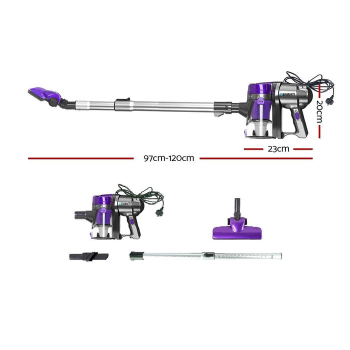 Devanti Corded Handheld Bagless Vacuum Cleaner - Purple and Silver -Home Living Store - -