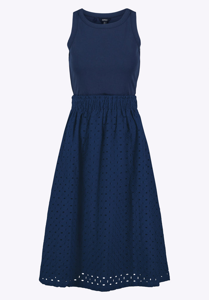 Buffalo Dresses Blue Knit Casual Dresses Tank-Style Bodice Sleeveless