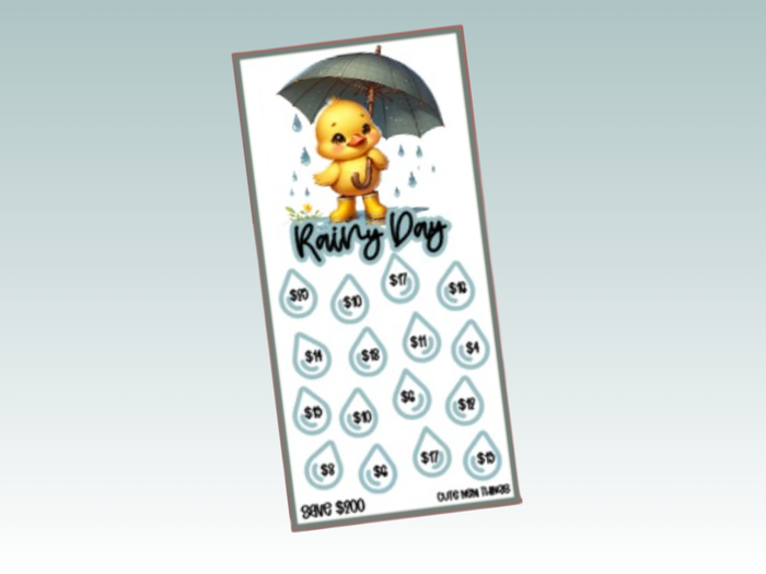 Duck Rainy Day | Savings Insert or Cash Envelope | 200