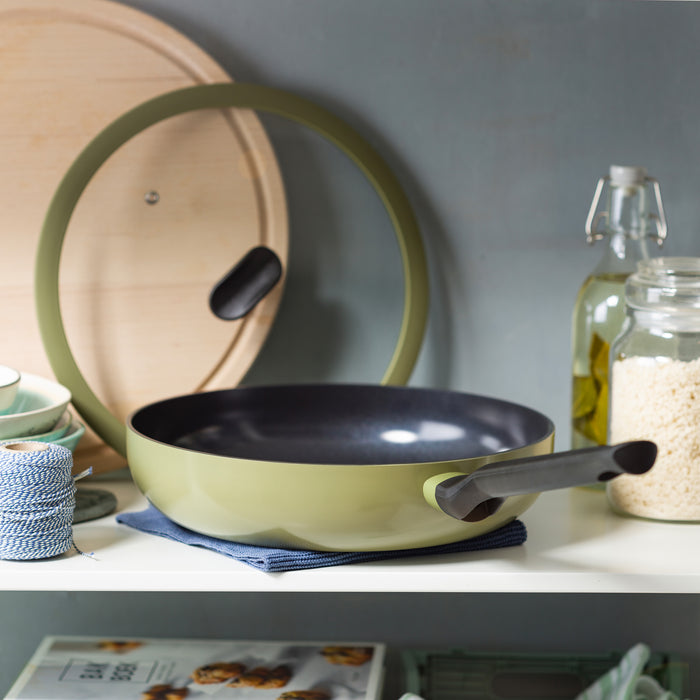 Enjoy 3-delig pannenset Olive Green met hapjespan