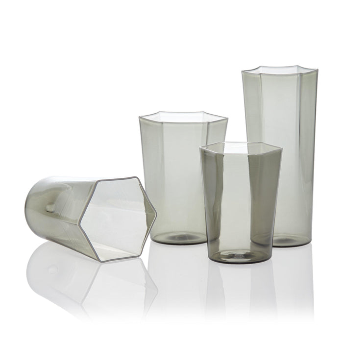 Hex Champagne Glass - Smoke - L'OBJET