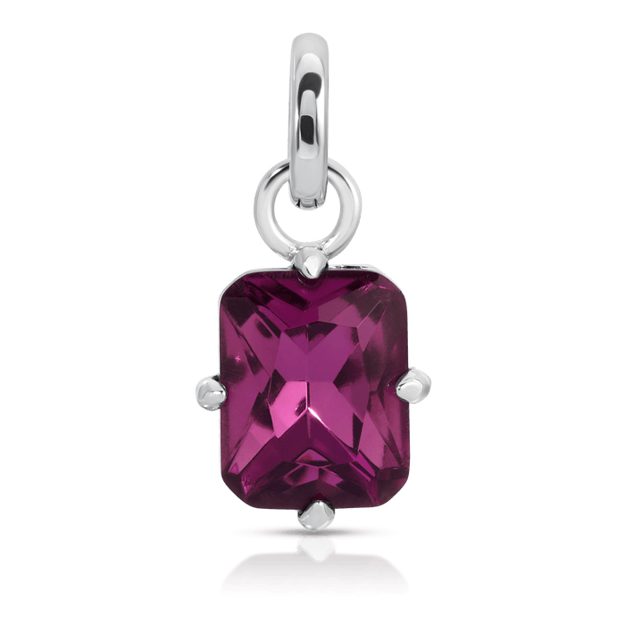 February Amethyst Birthstone Charm - Emerald