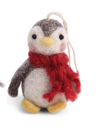 Felt Penguin Ornament (2 colors)