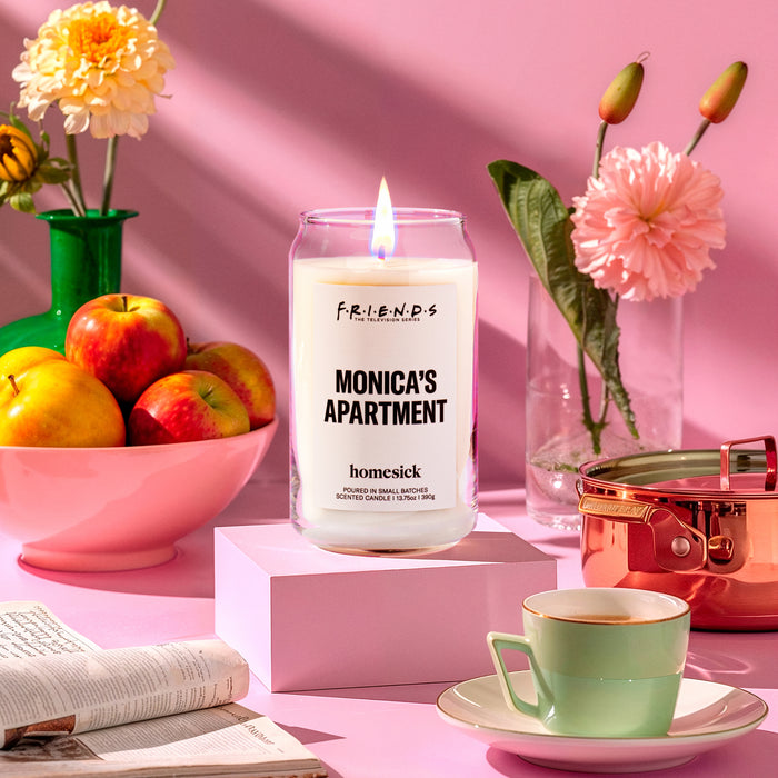 Candle in a stylized lifestyle scene