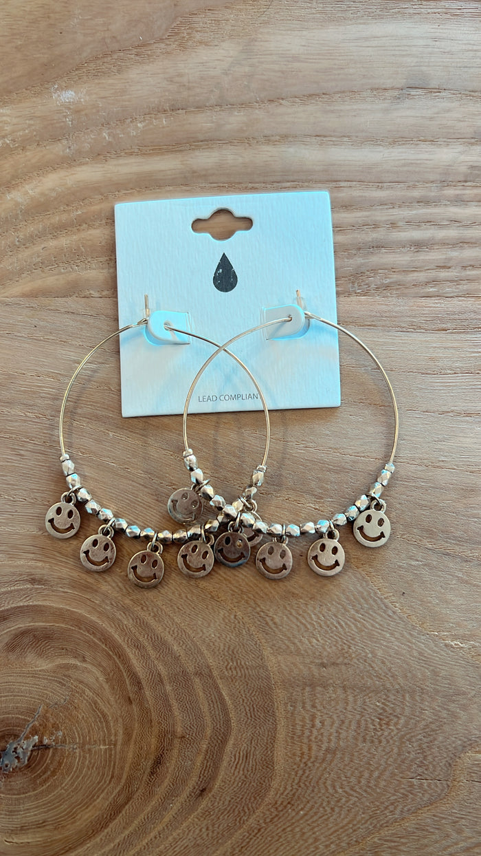 Gold Smile Hoops