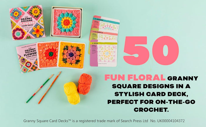 Granny Square Flowers Card Deck
