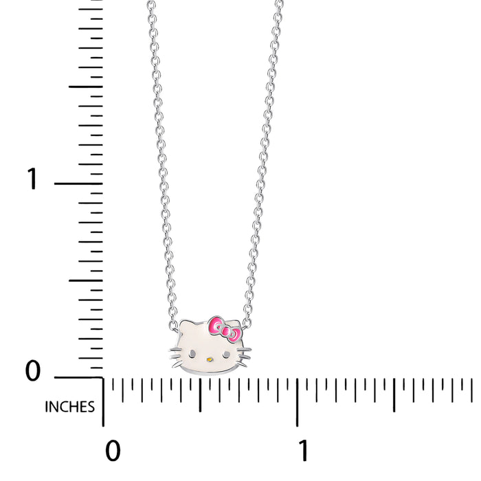 Hello Kitty Sterling Silver Enamel Necklace Jewelry JACMEL JEWELRY INC