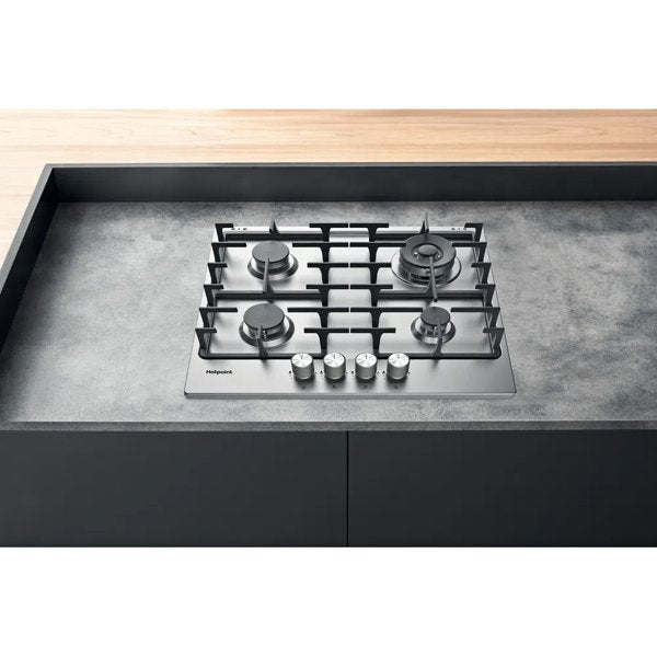 Hotpoint PPH 60G DF IX UK Gas Hob Silver Silver