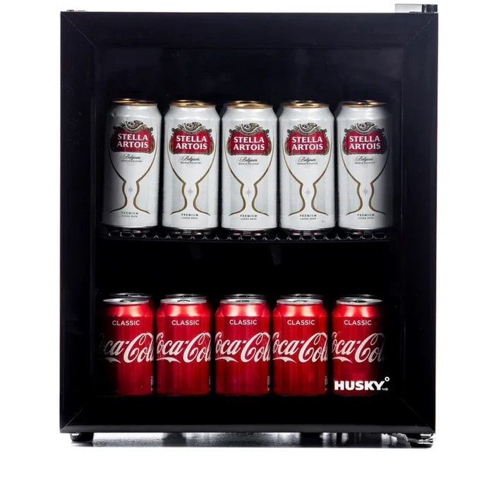 Husky 45 Litre Mini Fridge Drinks Chiller Black HY192