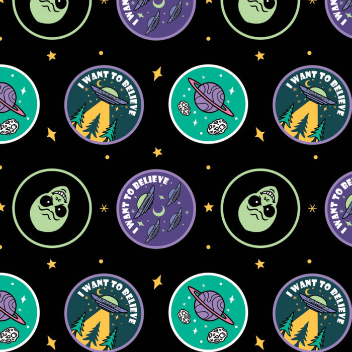 I want to believe Black Badge Toss Fabric, Camelot