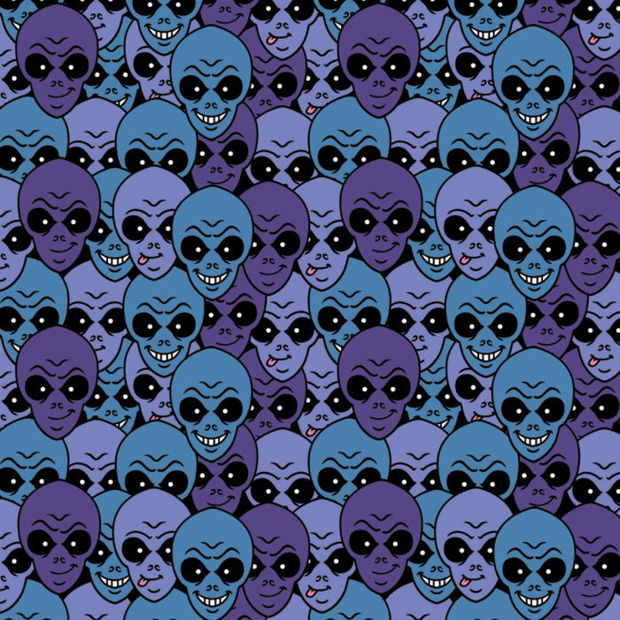 I want to believe Purple Extra Terrestrials Fabric, Camelot