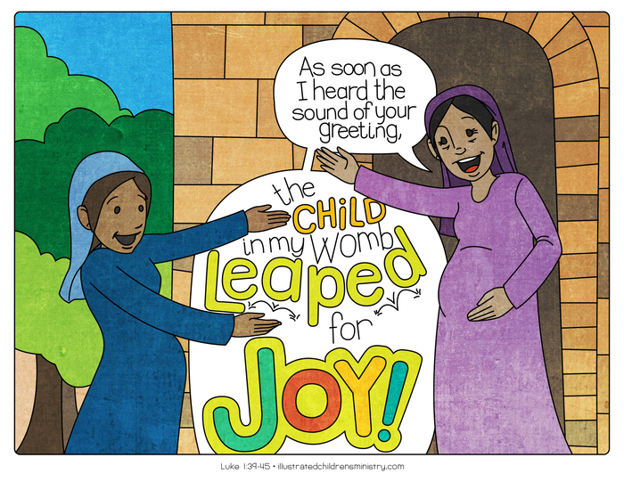 Illustration to accompany Advent children's moment - Mary and Elizabeth