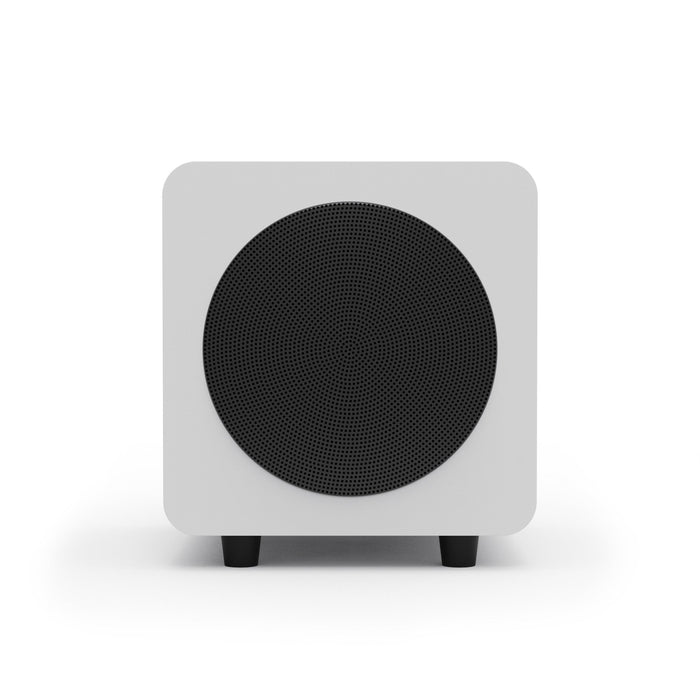 Kanto SUB6 200W 6 Inch Vinyl Subwoofer - Matte White with Black Grill White