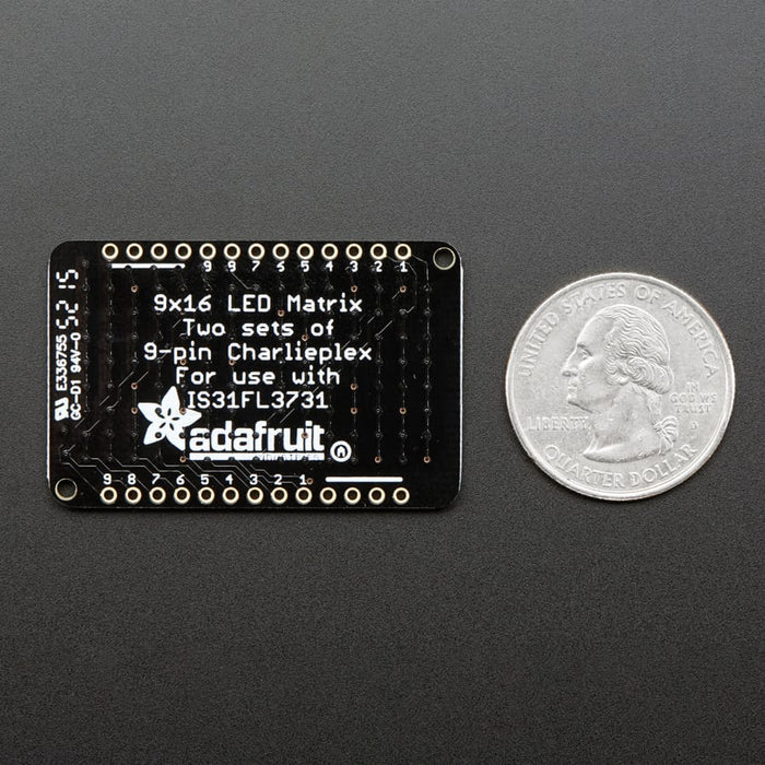 LED Charlieplexed Matrix - 9x16 LEDs - Yellow by Adafruit - The Pi Hut