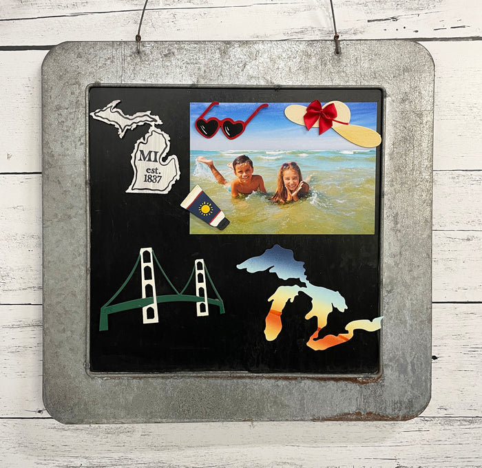 Mackinac Bridge Magnet - Green/White