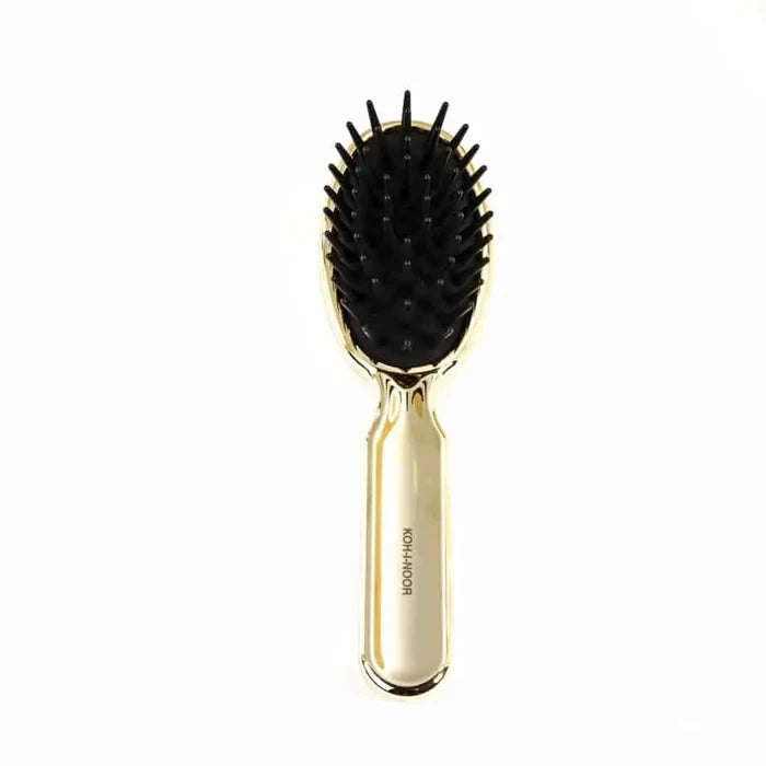 Metallic Metal Pin Hair Brush, Gold
