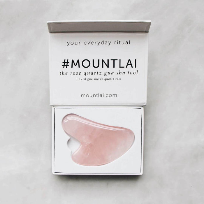 Mount Lai Rose Quartz Gua Sha Facial Lifting Tool