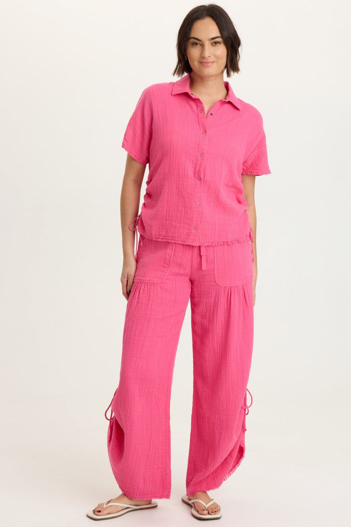 XCVI Muriel Stripe Gauze Wide-Leg Pant