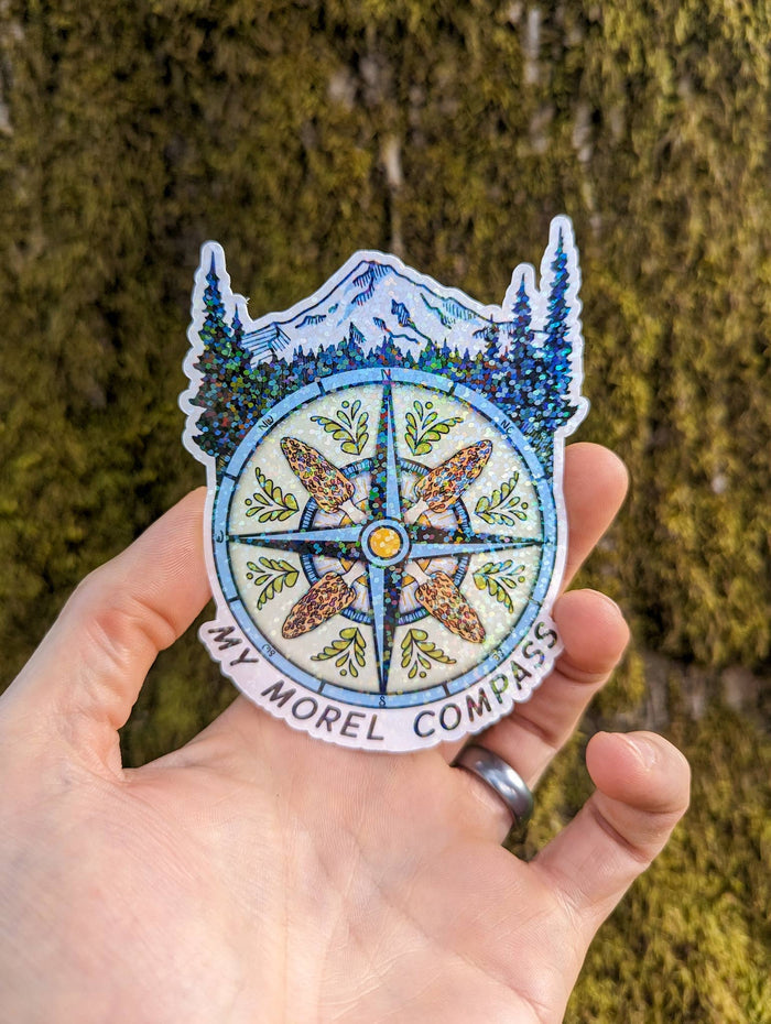 My Morel Compass Sticker