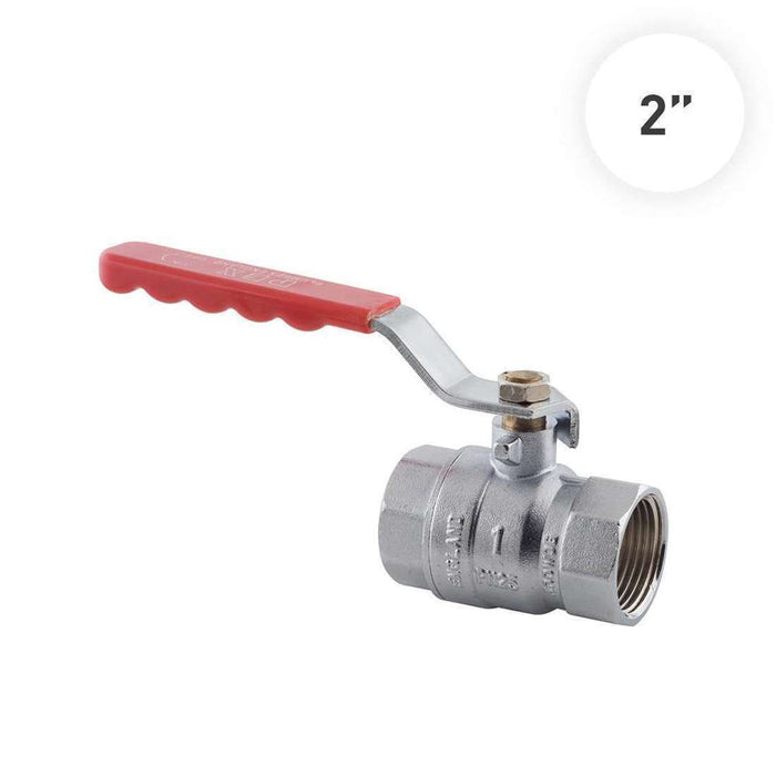 Pex Ball Valve 2" Brass w/ CP Lever Arm