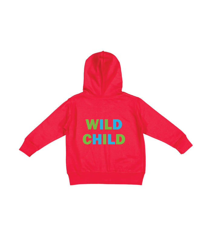 Red Toddler Full Zip Up Sweatshirt Wild Child