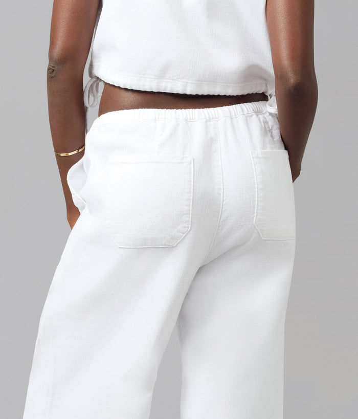 REMY-WHT Mid Rise Cotton Twill Trouser