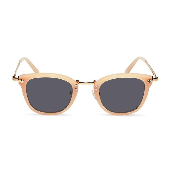 diff eyewear rue square prescription sunglasses with a faded citrus frame front view