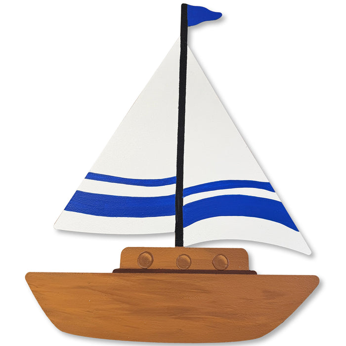 Sailboat Magnetic Wall Art (Blue Stripe)