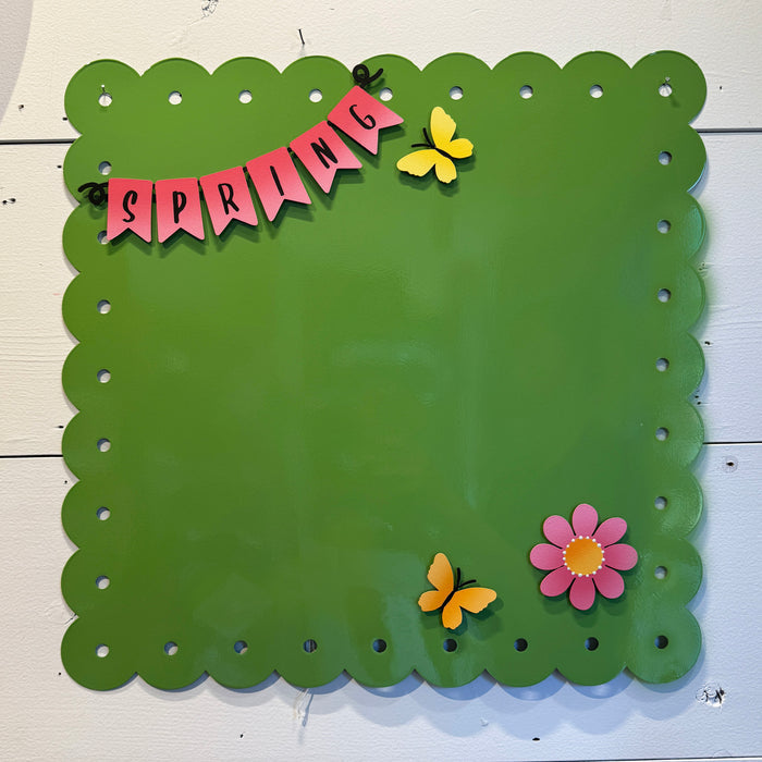 Scalloped Memo Board 18.5" - Lime Green