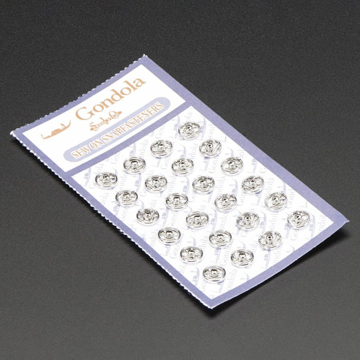 Sewable Snaps - 5mm Diameter - Card of 24 by Adafruit - The Pi Hut