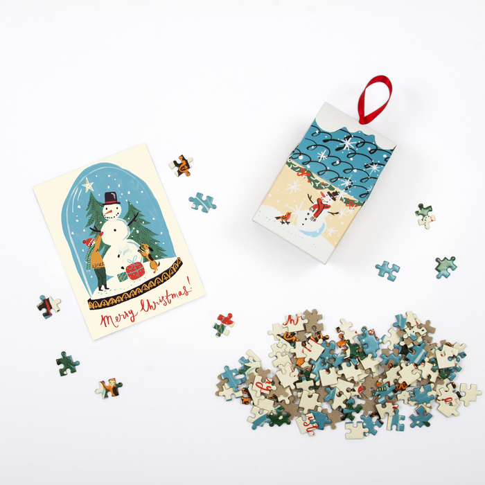 Snow Globe 130 Piece Puzzle Ornament 100 Piece Puzzles Louise Cunningham
