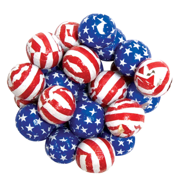 Stars & Stripes Chocolate Balls - 5lb Bag